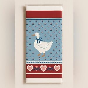 Vintage Goose Plastic Tablecover NEW 54”x96” Forget Me Not by American Greetings